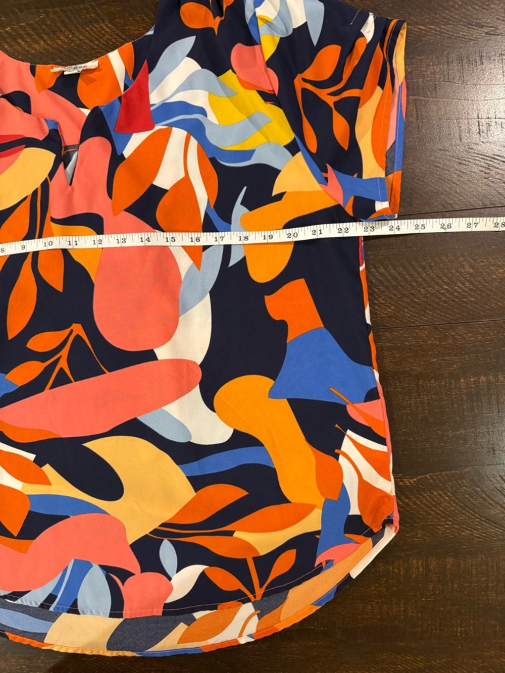 Umgee Abstract Print Blouse M Colorful Boho Top - Picture 8 of 11